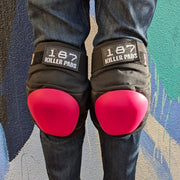 187 Killer Knee Pink Knee Recaps Lock  in C1 187 Pro Knee Pads, 187 Pro Derby Knee Pad Replacement Caps - Lucky Skates