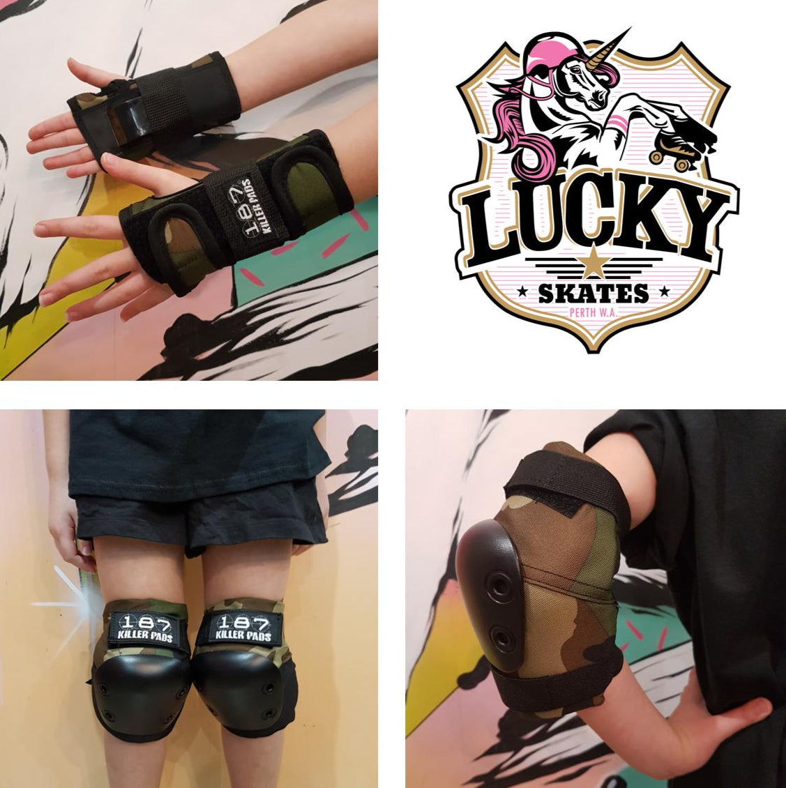 187 Killer Junior Pad Set Camo - Lucky Skates