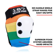 187 Killer Slim Rainbow Elbow Pads - Lucky Skates