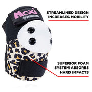 187 Moxi Skates Padding Set Wild Leopard Elbow Pads - Lucky Skates