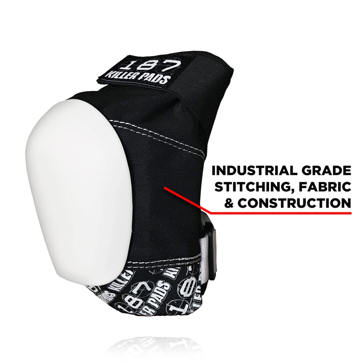 187 Killer Pro Knee Pads White/Black - Lucky Skates