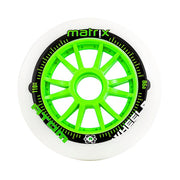 white green inline wheel 