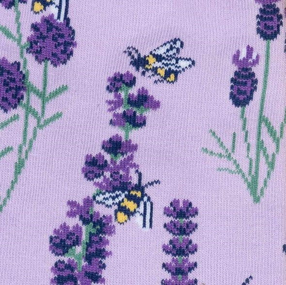 Bees and Lavender Stretch-It Knee High Socks