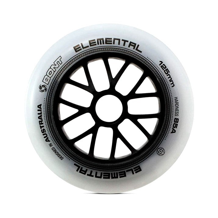 white bont speed 125mm wheels with black hubs 