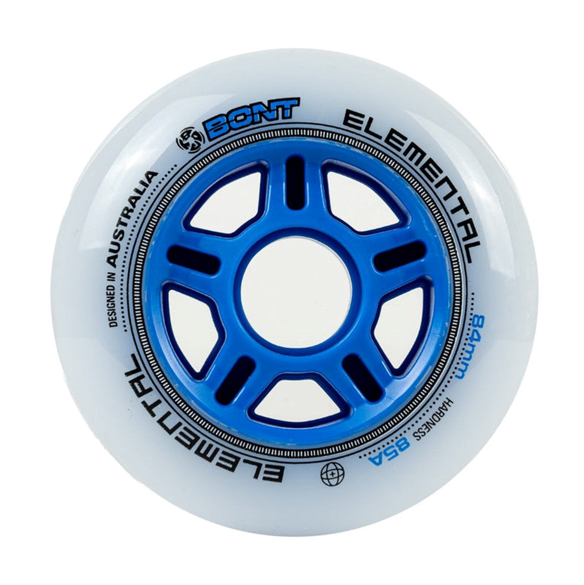 Bont Elemental Blue Inline Wheel 84mm 85A - 4 Pack - Lucky Skates