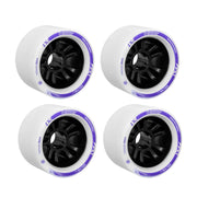 Bont FX1 Indoor Roller Skate Wheels Mini Hub 92A White Purple 60mm x 38mm 4 Pack - Lucky Skates 