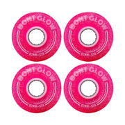 Bont Light Up Glow Love Letter Pink Glitter LED Outdoor Hybrid Roller Skate Wheels 83A 62mm 4 Pack - Lucky Skates