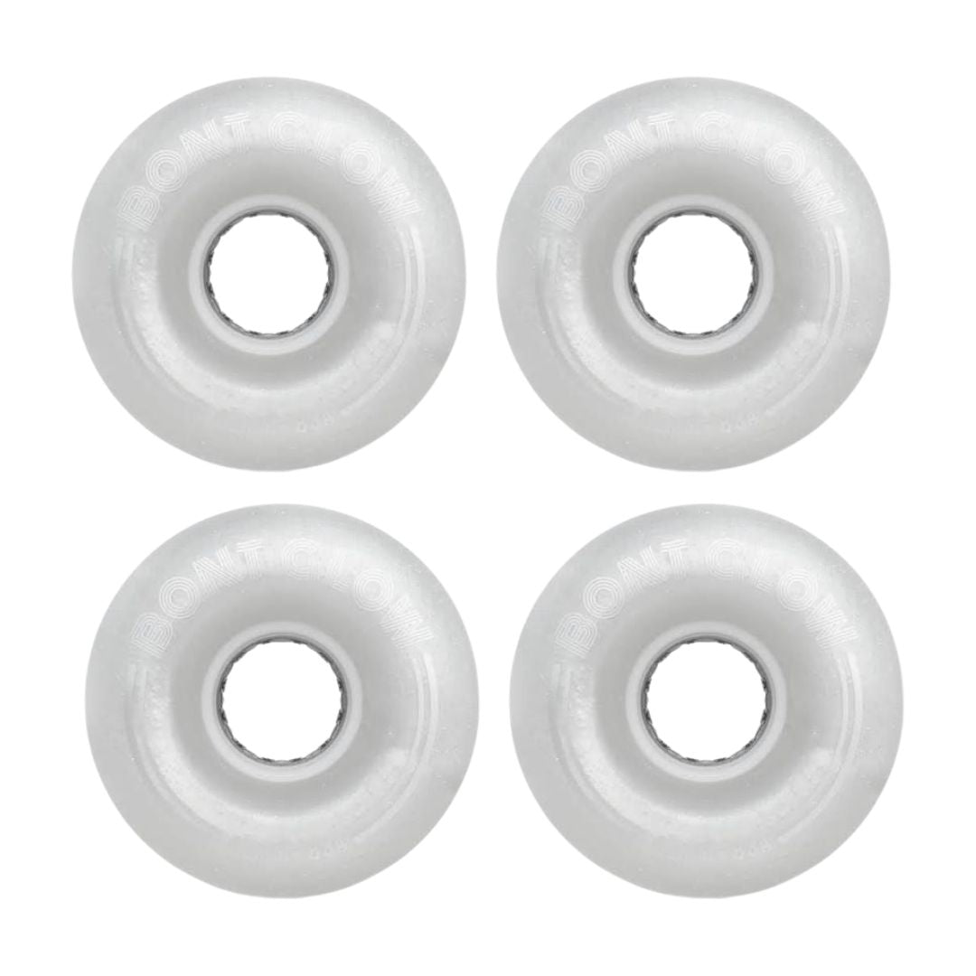 Bont Light Up Glow Pearl White Glitter LED Roller Skate Wheels 62mm 83a 4 pack - Lucky Skates