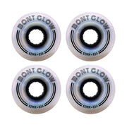 Bont Light Up Glow Angelic Aqua LED Outdoor Hybrid Roller Skate Wheels  White Glitter 83a 62mm 4 Pack - Lucky Skates