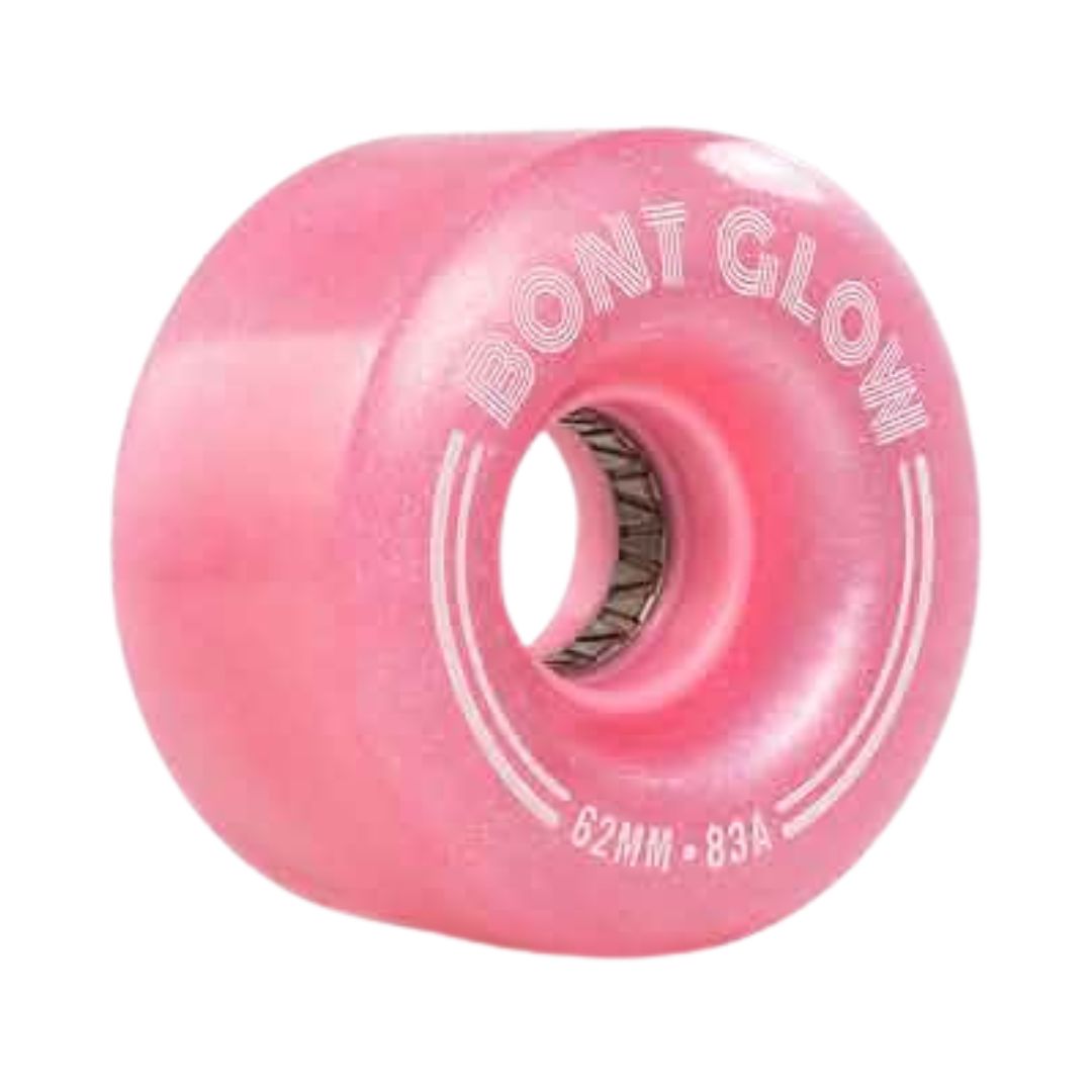Bont Light Up Glow Cherry Blossom Pink Roller Skate LED Wheels 83A 62mm - Lucky Skates