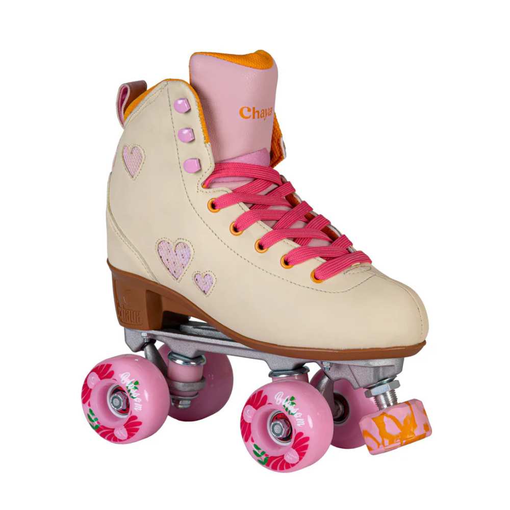 Chaya Cozy Summer Breeze Creame  Pink High Top Roller Skates - Lucky Skates 