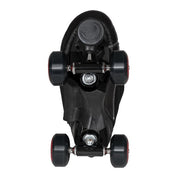 bottom view chaya black sneaker style roller skates with grind block 