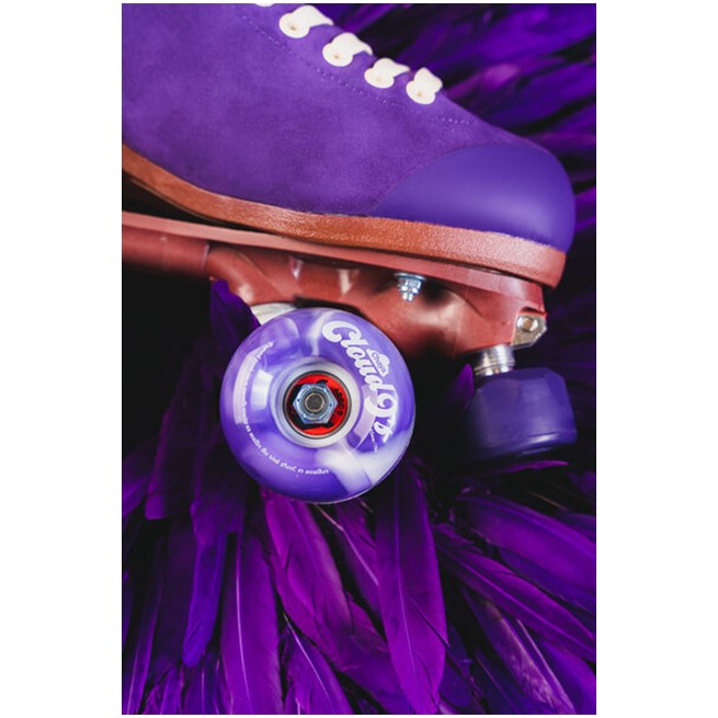 chaya purple 'cloud 9' 62mm 78a outdoor wheels on purple background