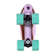 bottom view chaya light purple high top rollerskate purple plate teal wheels