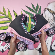 Chaya Melrose Black Pink Lilac Roller Skates - Lucky Skates