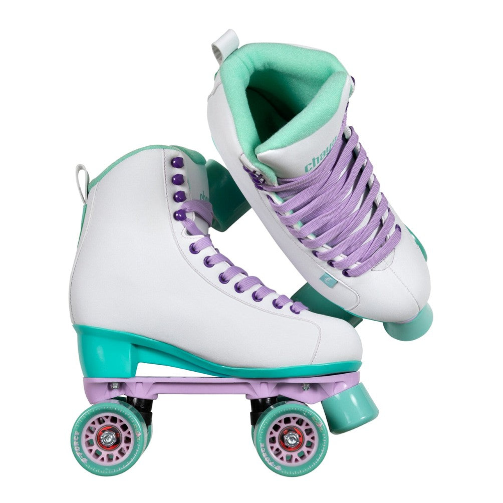 Chaya Melrose White Teal Roller Skates