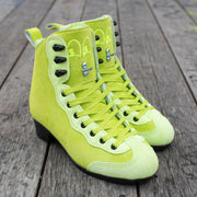 Chuffed Pro Rib Lime Green Roller Skate Boots - Lucky Skates 
