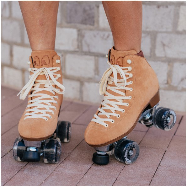 tan hightop artistic skates