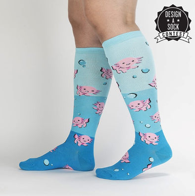 Dancing Axolotl Knee High Socks