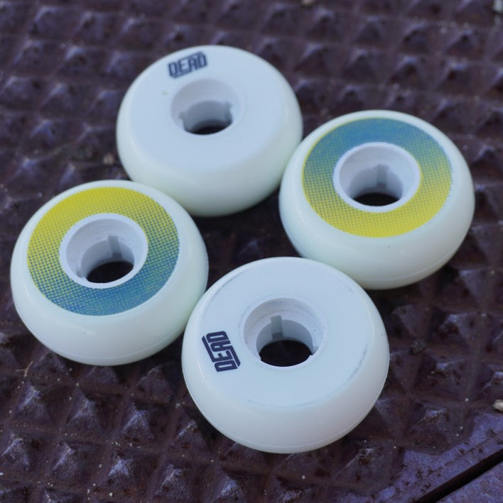 Dead Team Blue Yellow Inline Wheel 58mm 88A - 4 Pack