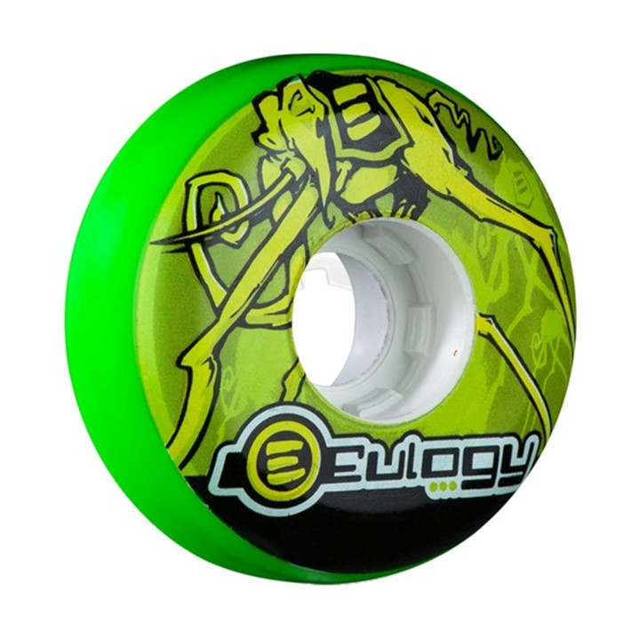 Eulogy Pro Eric Schrijn Retro Green  Inline Wheels 58mm 89A - Lucky Skates