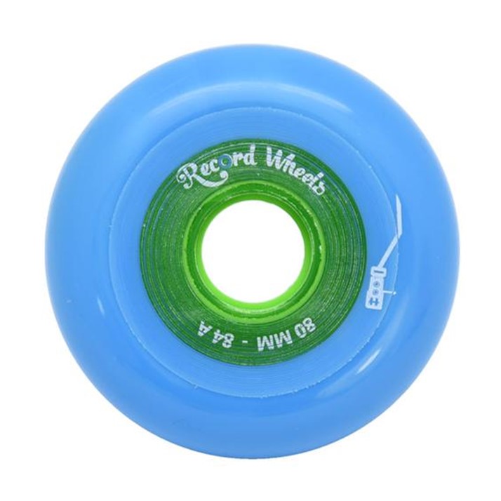 FR Record Inline Wheels Blue Green 76mm 84A - 4 pack