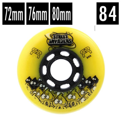 FR Street Invaders Yellow Inline Wheel 84A - 4 Pack