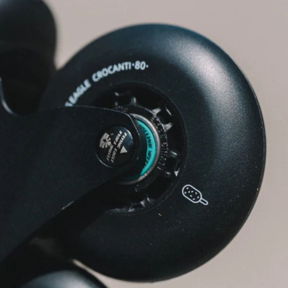 Flying Eagle Crocanti Sweet Inline Wheels Black Cookie 80mm 88A - 8 Pack