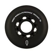 Flying Eagle Crocanti Sweet Inline Skate Rollerblade Wheels 76mm 88A  Black - Lucky Skates 