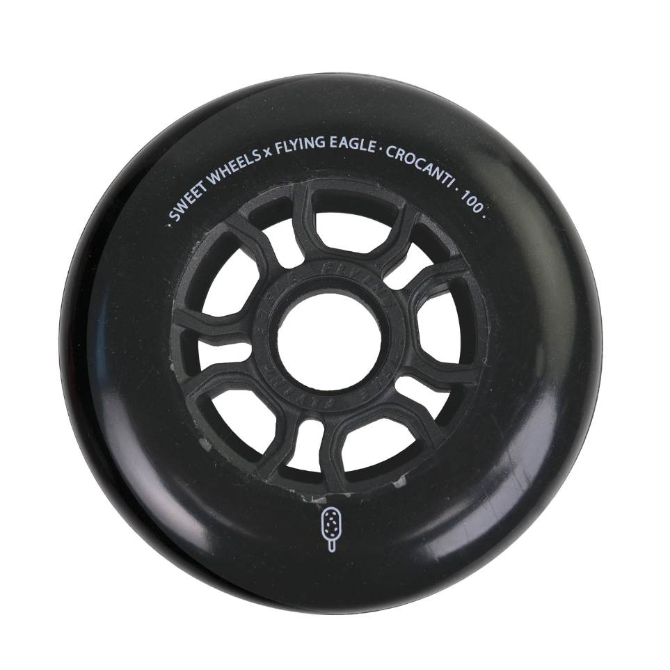 Flying Eagle Crocanti Sweet Inline Wheels 100mm 88A 8 Pack White - Lucky Skates 