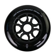 Flying Eagle Crocanti Sweet Inline Tri Skate Wheels 110mm 88A Black 6 Pack - Lucky Skates 