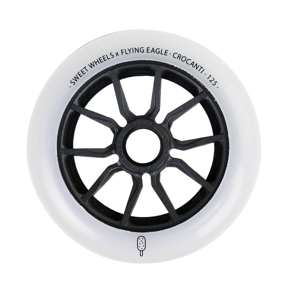 Flying Eagle Crocanti Sweet Inline Wheels Skate Wheels 125mm 88A 6 Pack White - Lucky Skates 