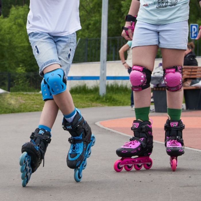 Kids Adjustable Flying Eagle Dynamo Blue Pink Inline Skates - Lucky Skates 