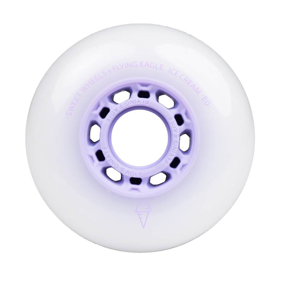Flying Eagle Ice Cream Inline Skate Rollerblade Outdoor Wheels 80mm 86A 8 Pack Purple - Lucky Skates 