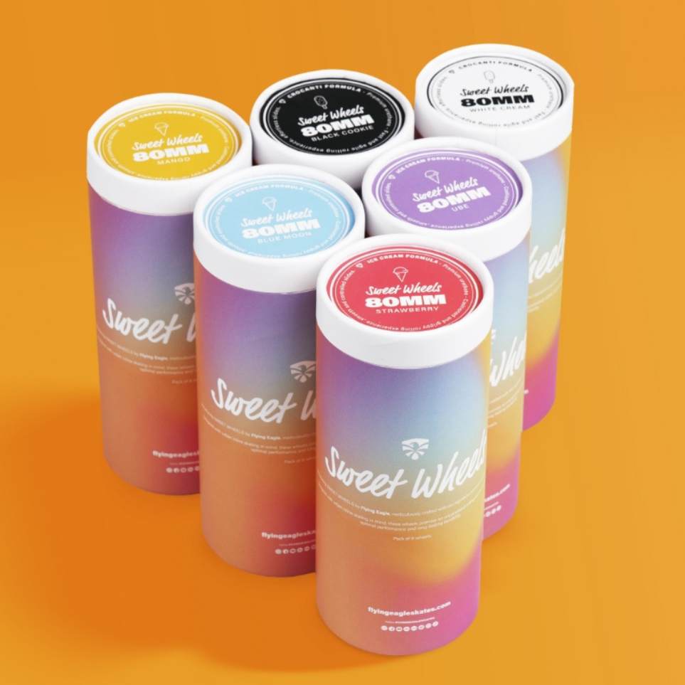 Flying Eagle Ice Cream Inline Skate Rollerblade Wheels 86A 8 Pack - Lucky Skates 