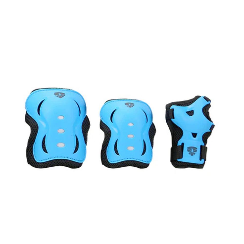 Flying Eagle V5 Junior Kids Pad Set Blue Knee Pad, Elbow Pad Wrist Guards - Lucky Skates 