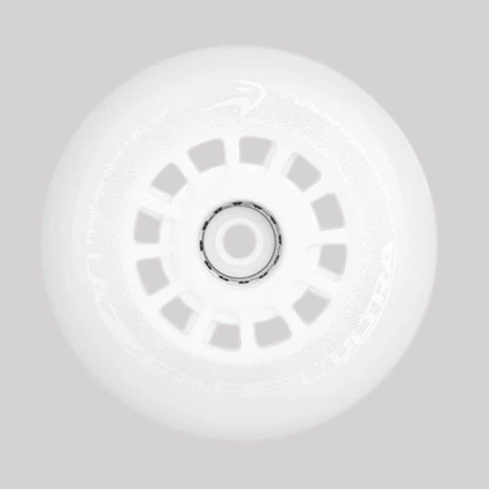 Flying Eagle Lazer Wheels Ultra Light Up LED Inline Skate Wheels White 100mm 88A 6 Pack - Lucky Skates  