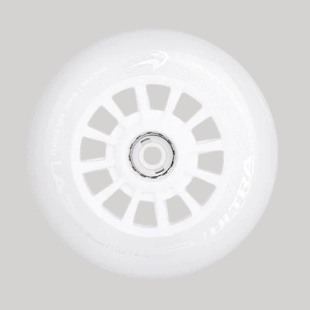 Flying Eagle Lazer Wheels Ultra Light Up LED Inline Skate Wheels White 110mm 88A 8 Pack - Lucky Skates  