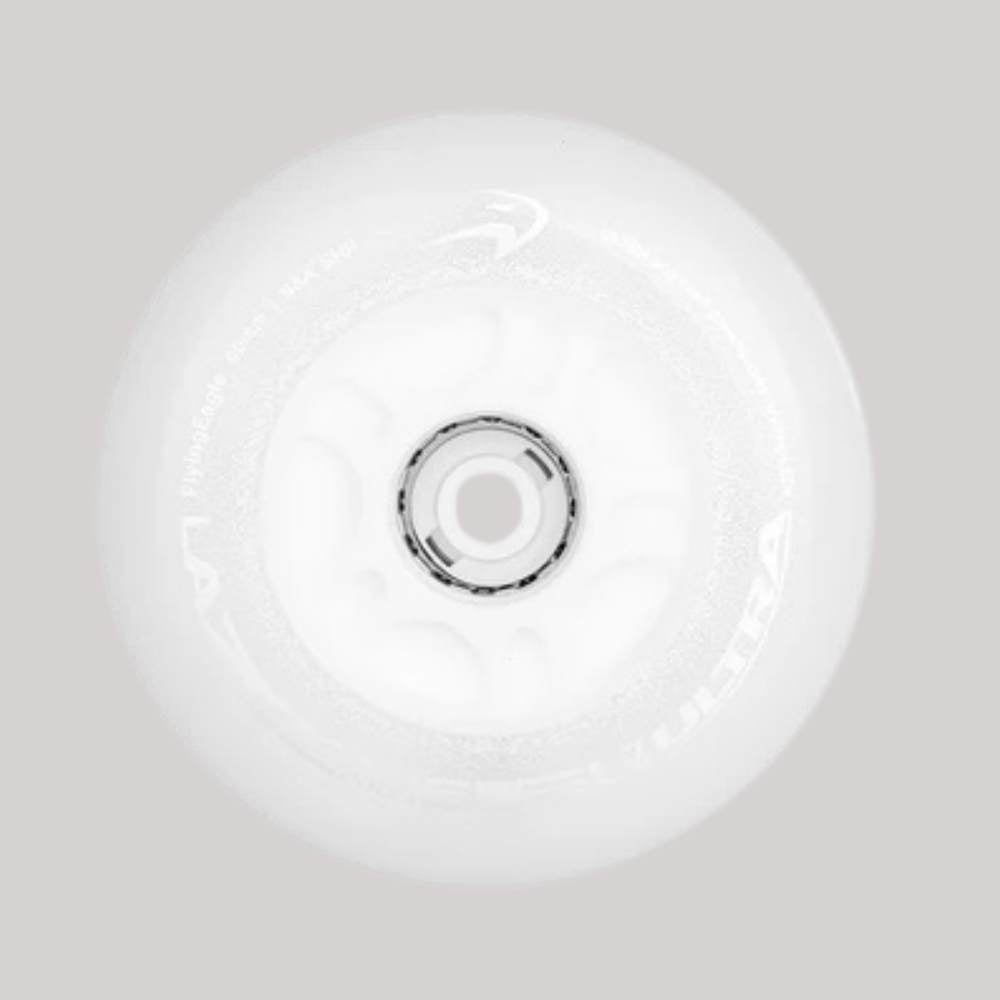 Flying Eagle Lazer Wheels Ultra Light Up LED Inline Skate Wheels White 90mm 88A 8 Pack - Lucky Skates  