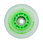 Flying Eagle Light Up LED Lazer Wheels Inline Wheels 88A Green - Lucky Skates 