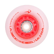 Flying Eagle Light Up LED Lazer Wheels Inline Wheels 88A Red - Lucky Skates 