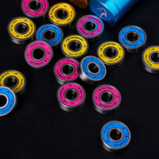 Flying Eagle Inline Skate Rolling With Wings Pro Bearings 8mm Pink, Yellow, Blue - Lucky Skates 