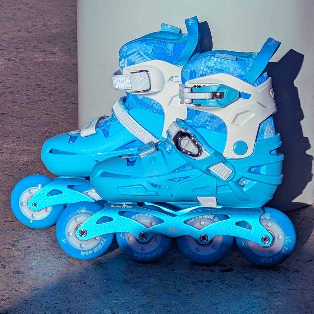 Flying Eagle S5 Pro Buzz Blue Children's Adjustable Inline Skates Light Blue - Lucky Skates 