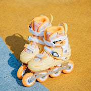 Flying Eagle S5 Pro Buzz Yellow Orange Children's Adjustable Inline Skates - Lucky Skates 