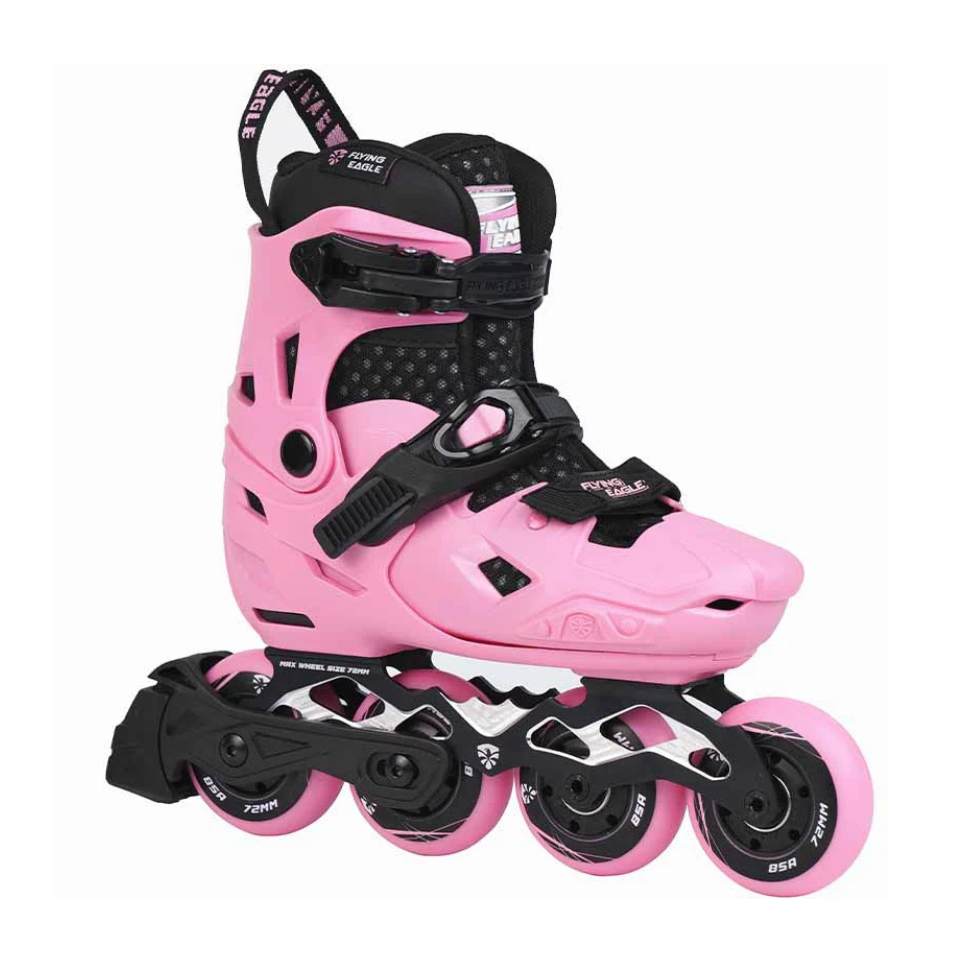 Kids Adjustable Flying Eagle S7 Nimbus Pink Inline Rollerblade Skates - Lucky Skates 