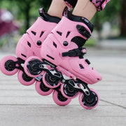 Kids Adjustable Flying Eagle S7 Nimbus Pink Inline Rollerblade Skates - Lucky Skates 