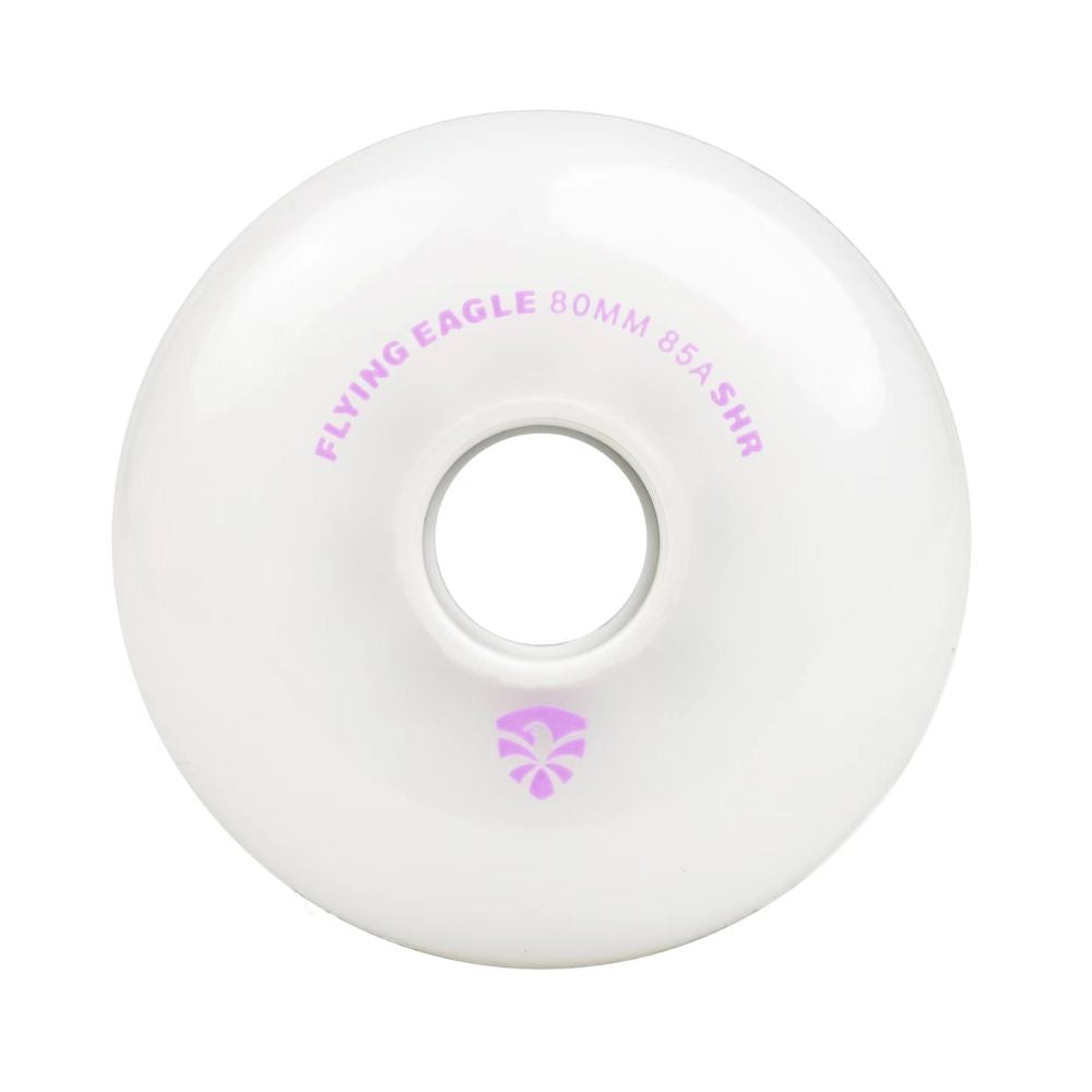 Flying Eagle X7 White Inline Skate Wheels 80mm 88A - Lucky Skates 