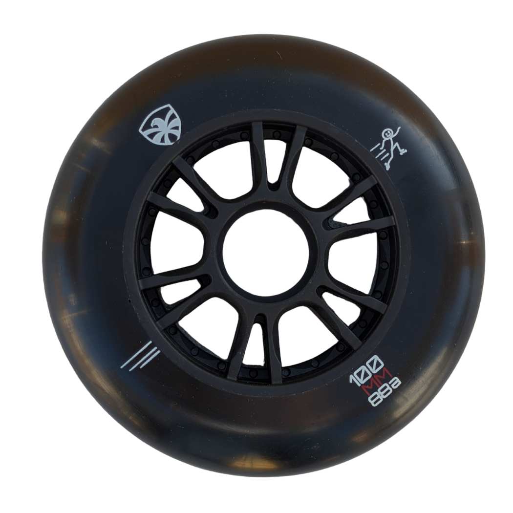 Flying Eagle SHR Speed Inline Skate Wheels 100mm 85A  8 Pack Black - Lucky Skates 