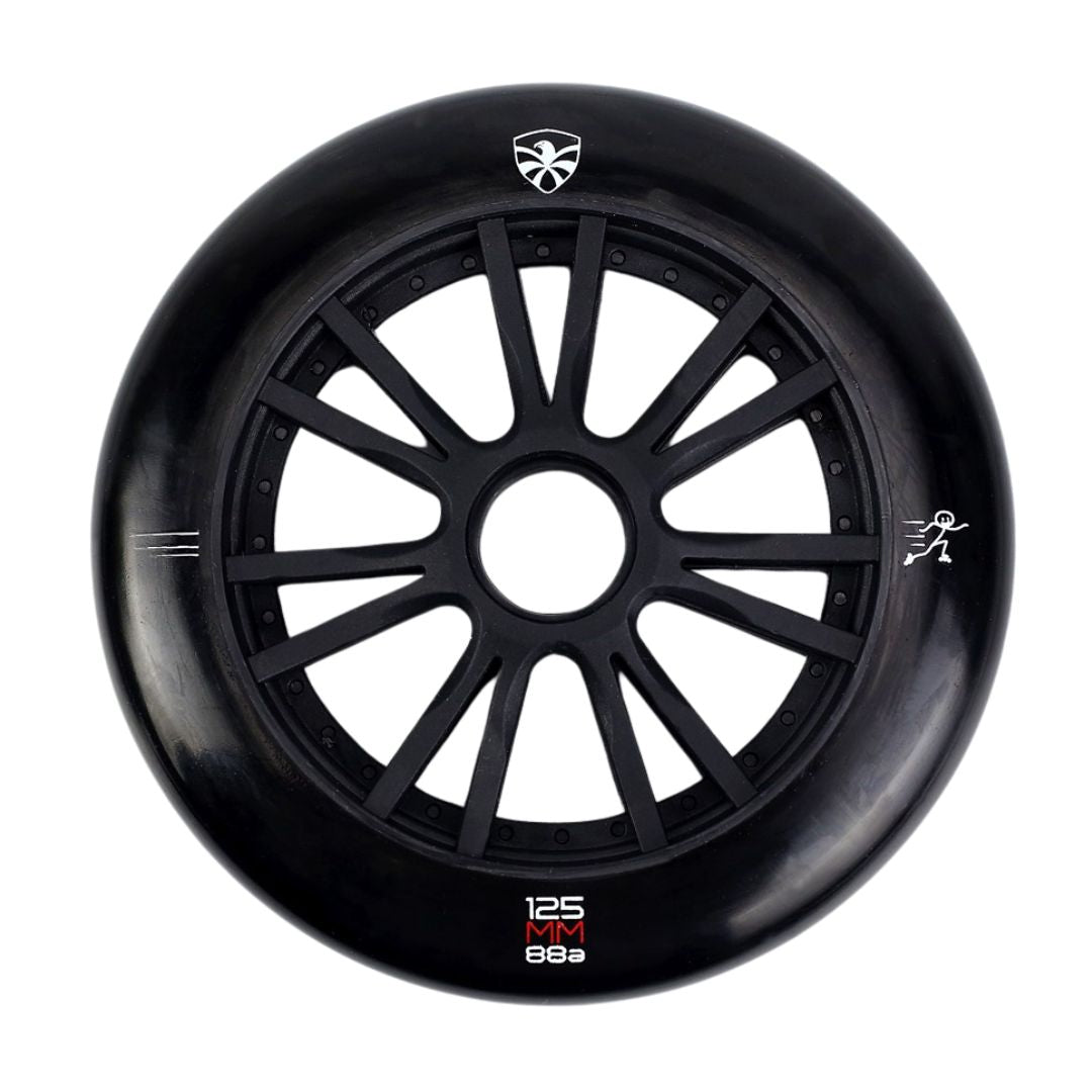 Flying Eagle SHR Black Speed Inline Skate Speed Wheels 125mm 88A - 6 Pack