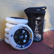 Flying Eagle SHR White Speed Inline Wheels 110mm 85A - 6 Pack - Lucky Skates 